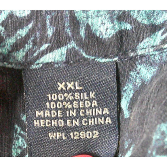 Caribbean Joe Island Supply Company Men's XXL Short Sleeve Blue Button-down - Picture 8 of 9